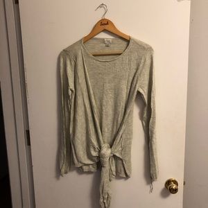 A new day tie in front sweater